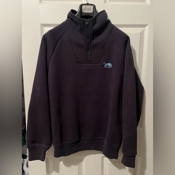 Palace Bonded Fleece 1/4 Zip Navy Jacket Size Large Men